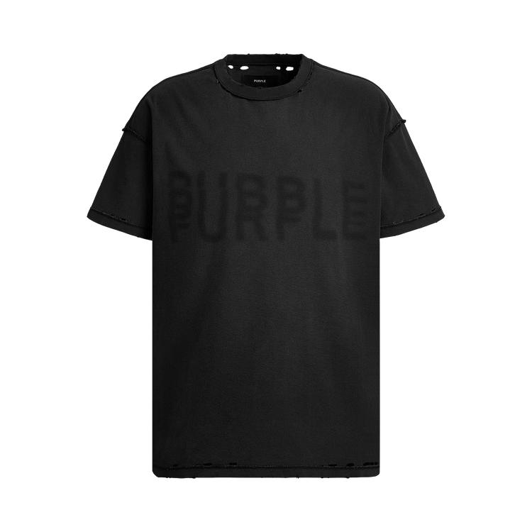 PURPLE BRAND Textured Inside Out Tee 'Black' by PURPLE BRAND