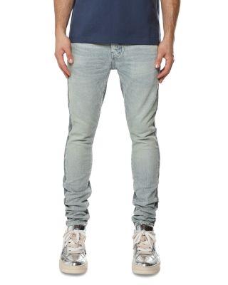 Skinny Fit Two Tone Jeans in Light Indigo by PURPLE BRAND