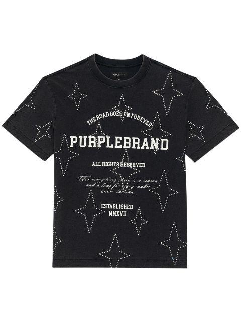 Stacked Crystal Stars T-shirt by PURPLE BRAND