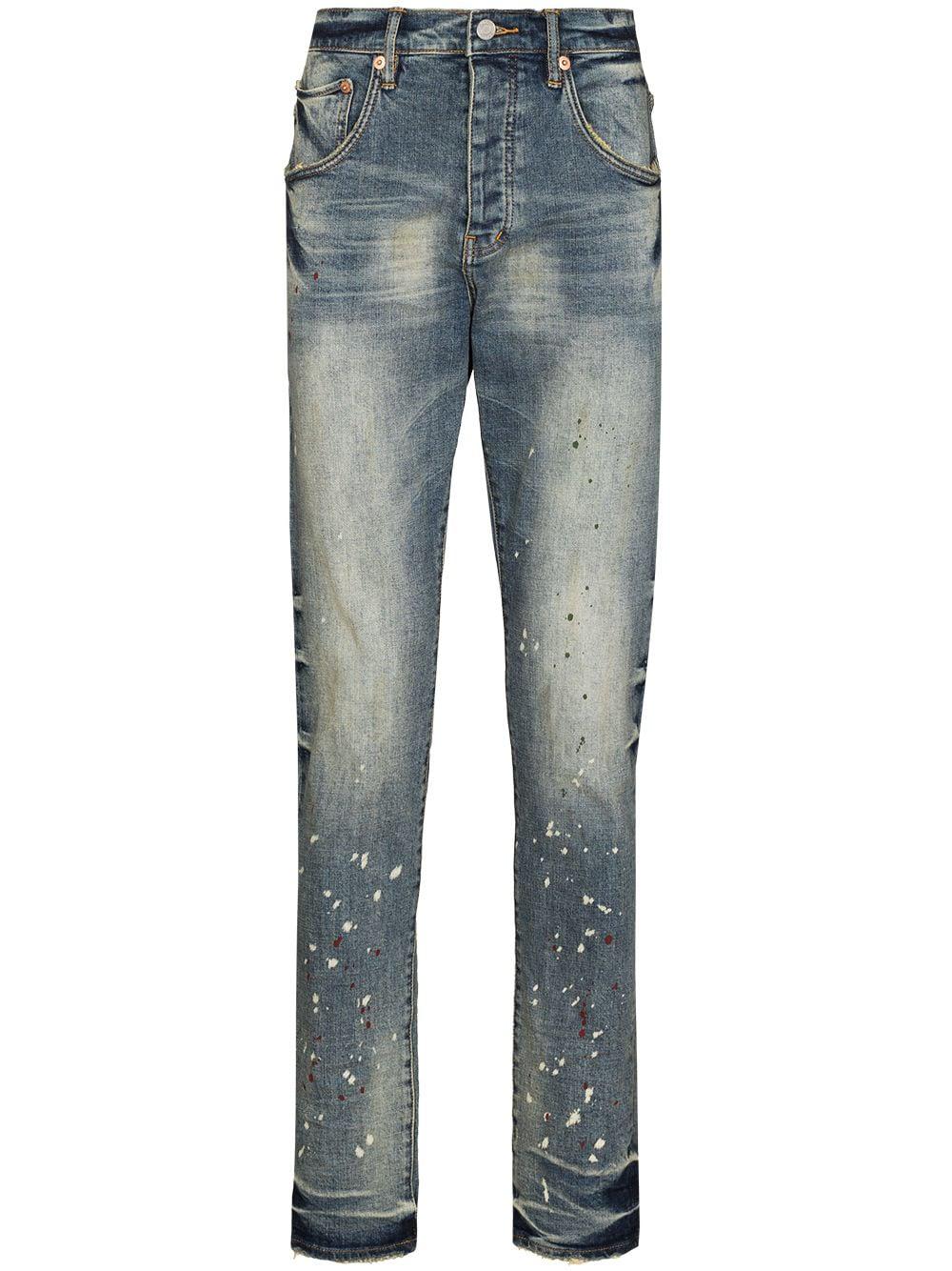 Vintage Spotted tapered-leg jeans by PURPLE BRAND