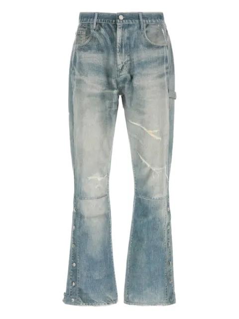 button-fastening distressed jeans by PURPLE BRAND