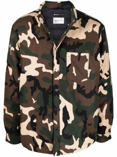 camouflage-print shirt jacket by PURPLE BRAND