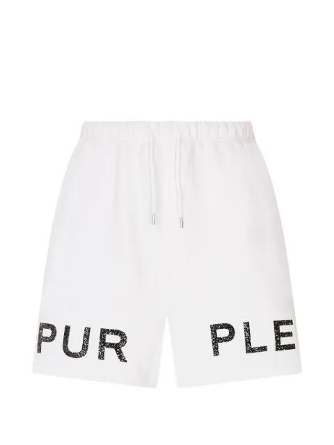 crystal-embellished logo-print shorts by PURPLE BRAND