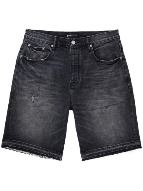distressed denim shorts by PURPLE BRAND