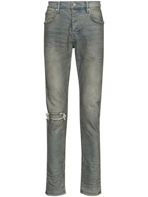 distressed-look mid-rise jeans by PURPLE BRAND