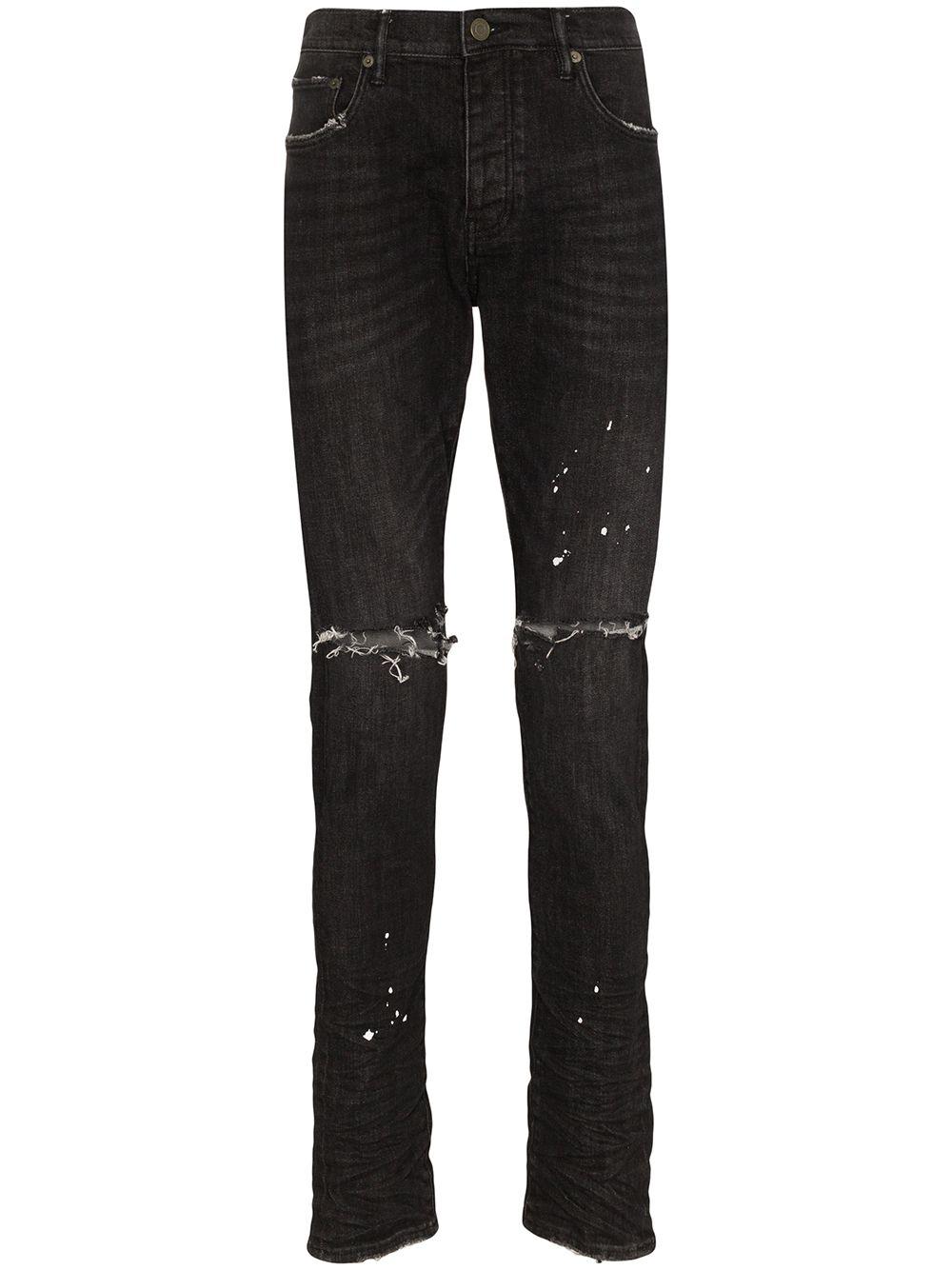 distressed ripped knee jeans by PURPLE BRAND