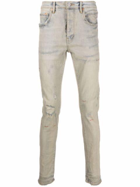 distressed skinny jeans by PURPLE BRAND