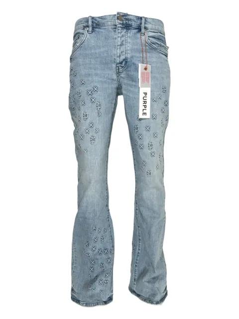 embossed flared jeans by PURPLE BRAND