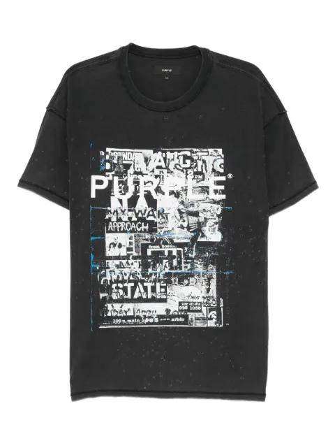 graphic-print distressed T-shirt by PURPLE BRAND