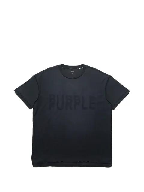 layered-effect logo-print T-shirt by PURPLE BRAND