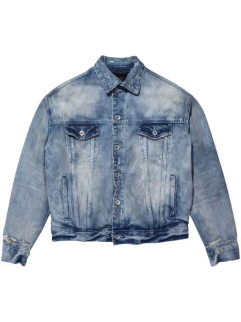 logo-embossed denim jacket by PURPLE BRAND