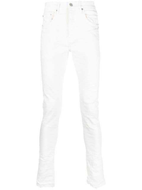 logo-patch skinny-cut jeans by PURPLE BRAND
