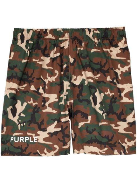 logo-print camouflage shorts by PURPLE BRAND