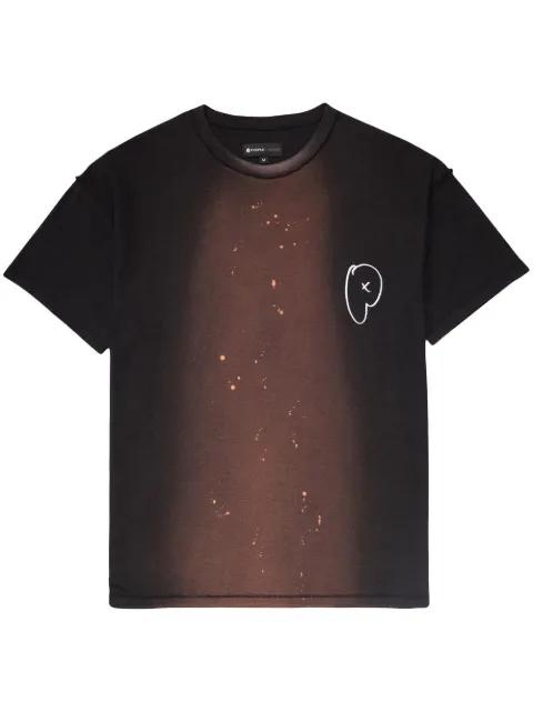 logo-print cotton T-shirt by PURPLE BRAND