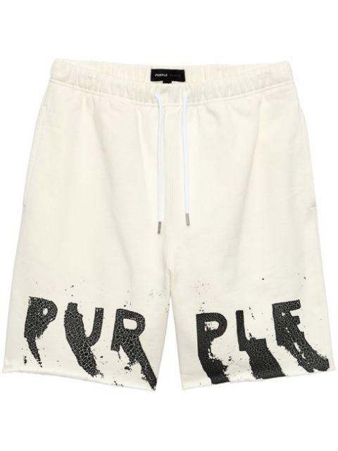 logo-print cotton shorts by PURPLE BRAND