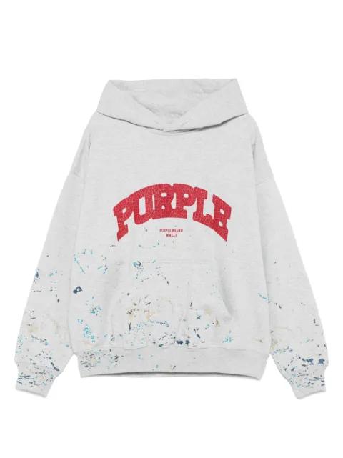 logo-print hoodie by PURPLE BRAND