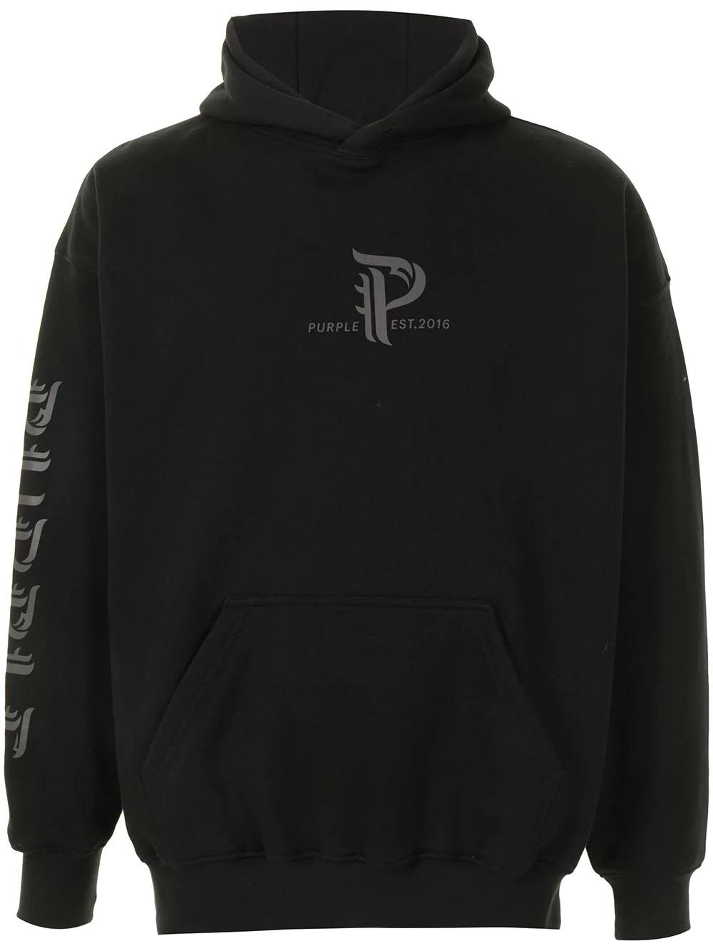 logo print hoodie by PURPLE BRAND