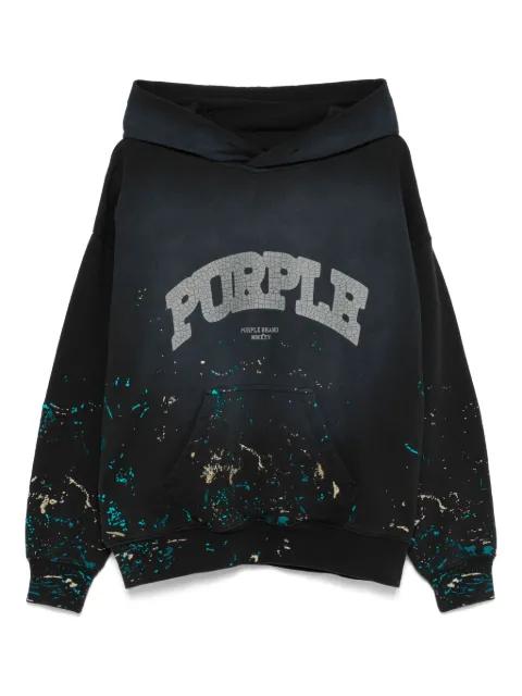 logo-print hoodie by PURPLE BRAND