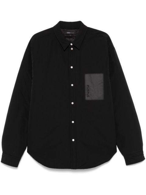 logo-print shirt jacket by PURPLE BRAND