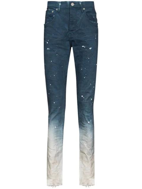 paint-splatter straight-leg jeans by PURPLE BRAND