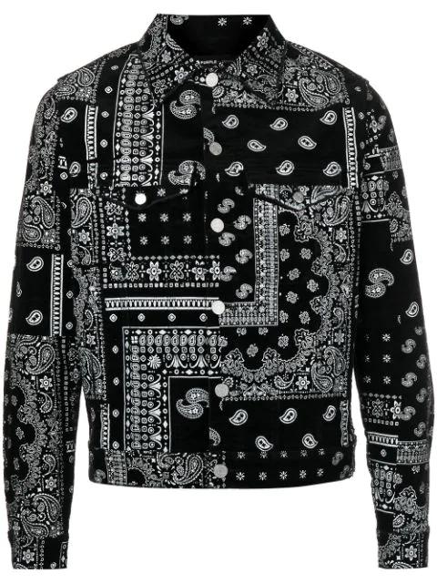 paisley-print shirt jacket by PURPLE BRAND