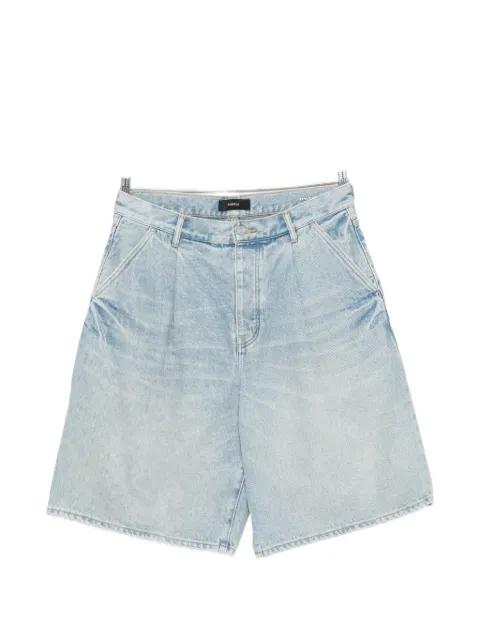 pleated denim shorts by PURPLE BRAND