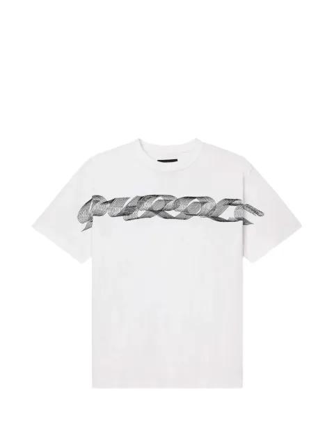 ribbon-print T-shirt by PURPLE BRAND