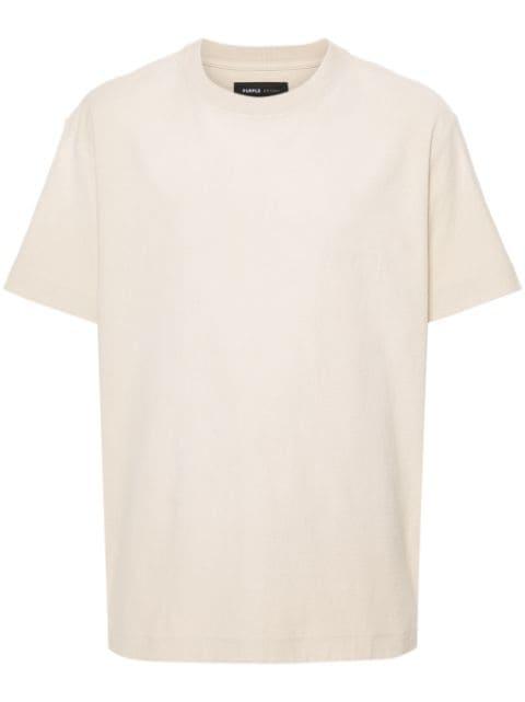 rubberised-logo cotton T-shirt by PURPLE BRAND