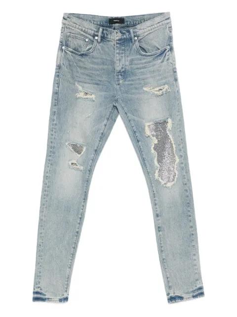 sequin-embellished denim jeans by PURPLE BRAND