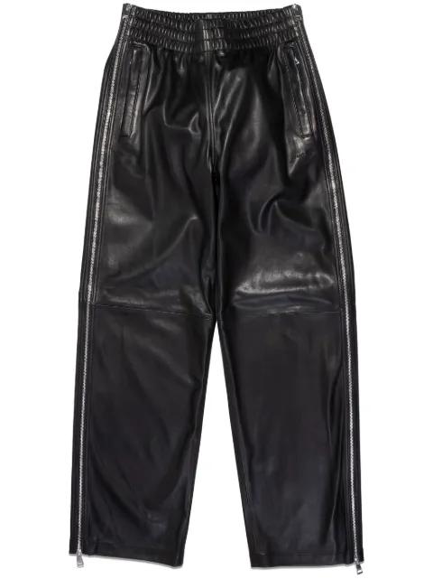 side-zip leather trousers by PURPLE BRAND