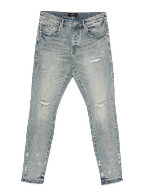 slashed paint jeans by PURPLE BRAND