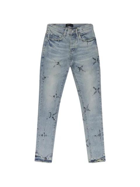 star monogram skinny jeans by PURPLE BRAND