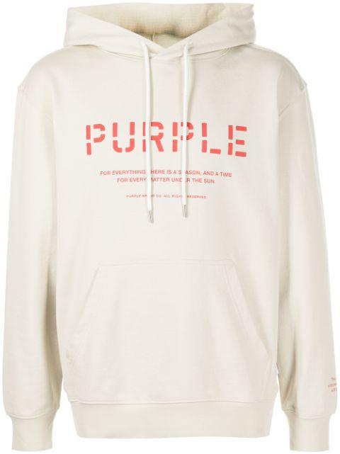 stencil logo-print hoodie by PURPLE BRAND