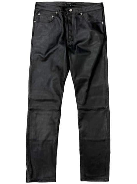 straight-leg leather trousers by PURPLE BRAND
