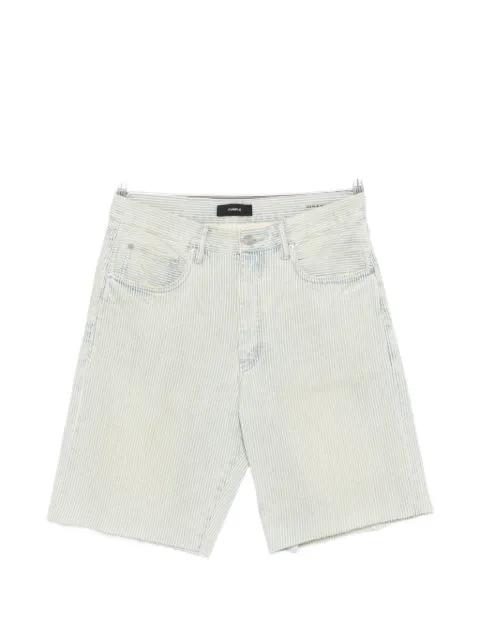 striped raw-cut shorts by PURPLE BRAND