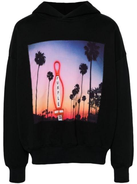 x Blue Sky graphic-print hoodie by PURPLE BRAND