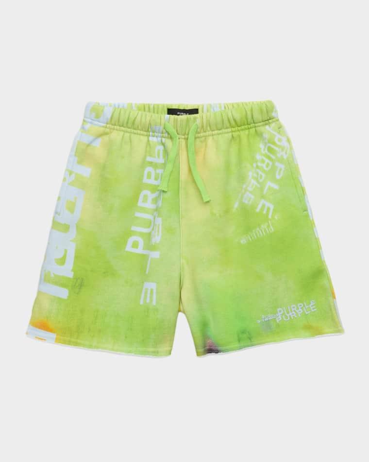 Boy's Tie-Dye Cotton Shorts, Size 4-12 by PURPLE KIDS
