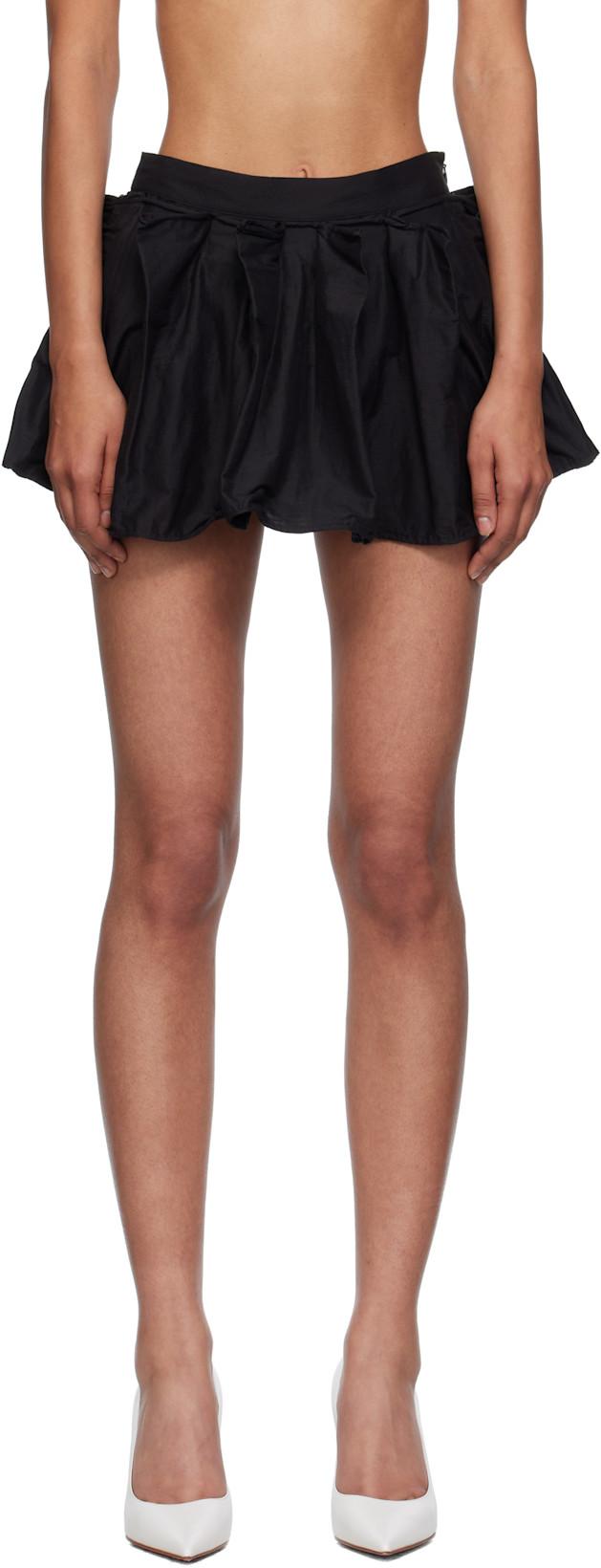 Black Wired Micro Skort by PUSHBUTTON