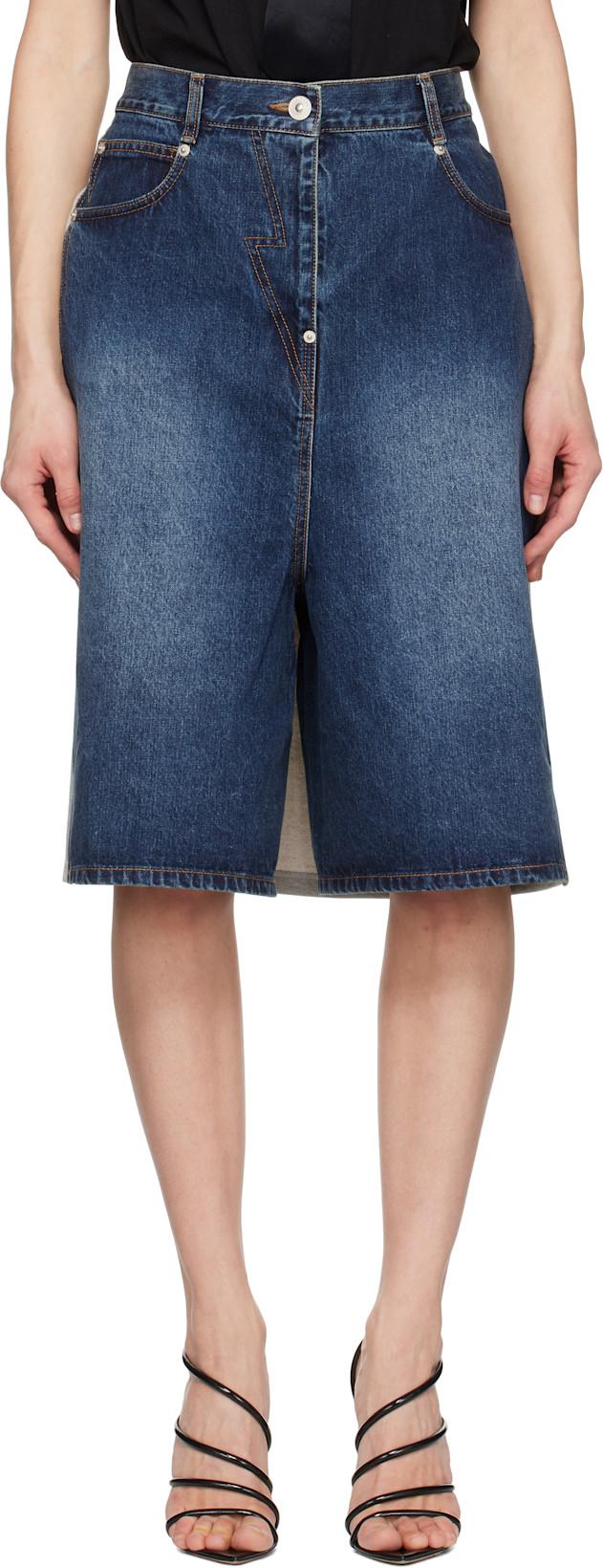 Blue Hybrid Regular Skort by PUSHBUTTON