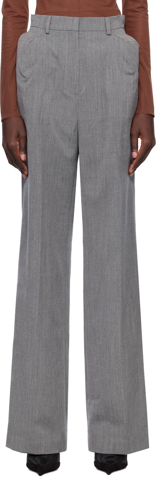 Gray Shoulder Puff Trousers by PUSHBUTTON