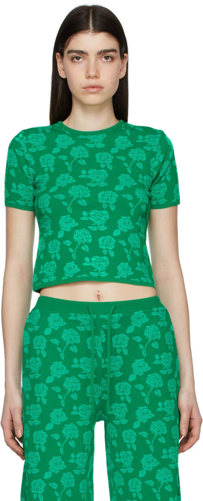 Green Polyester T-Shirt by PUSHBUTTON