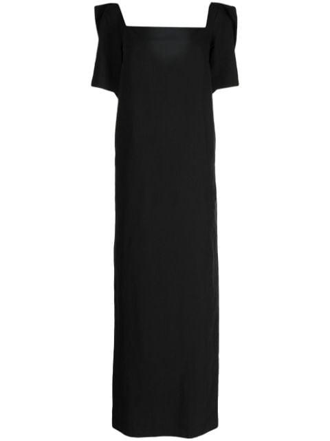 bow-detailing square-neck dress by PUSHBUTTON
