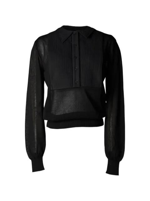 layered pleated-panel sweater by PUSHBUTTON