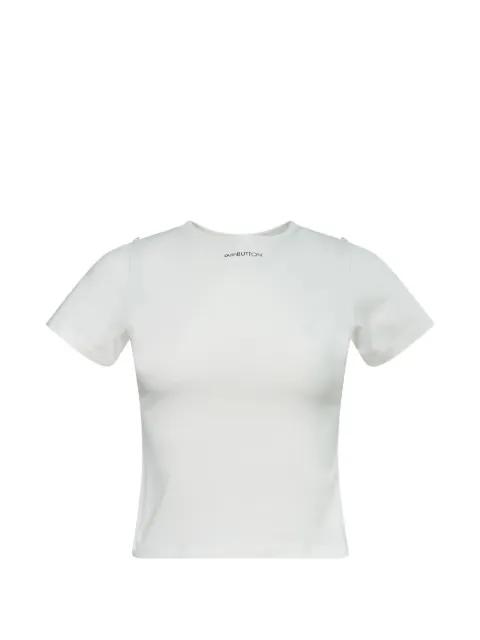logo-print cropped t-shirt by PUSHBUTTON
