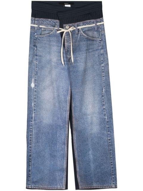 panelled straight-leg jeans by PUSHBUTTON
