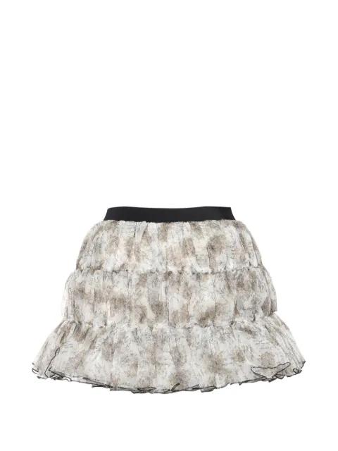 shirred tiered skirt by PUSHBUTTON