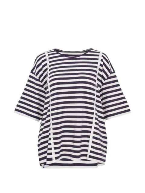 striped buttoned T-shirt by PUSHBUTTON