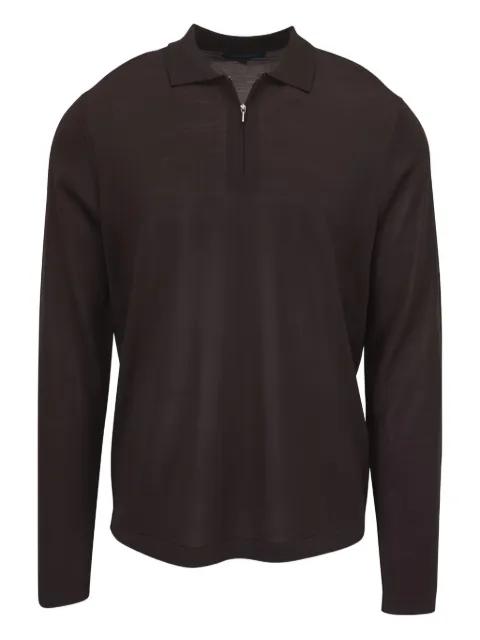 zip-up polo polo shirt by PYA