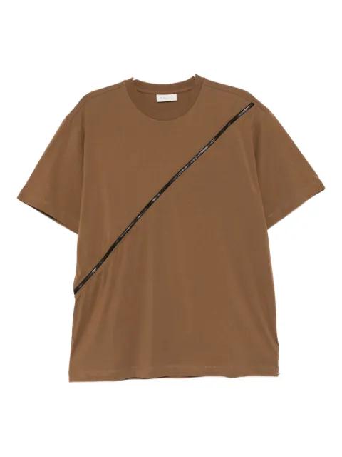 spiral zip t-shirt by QASIMI