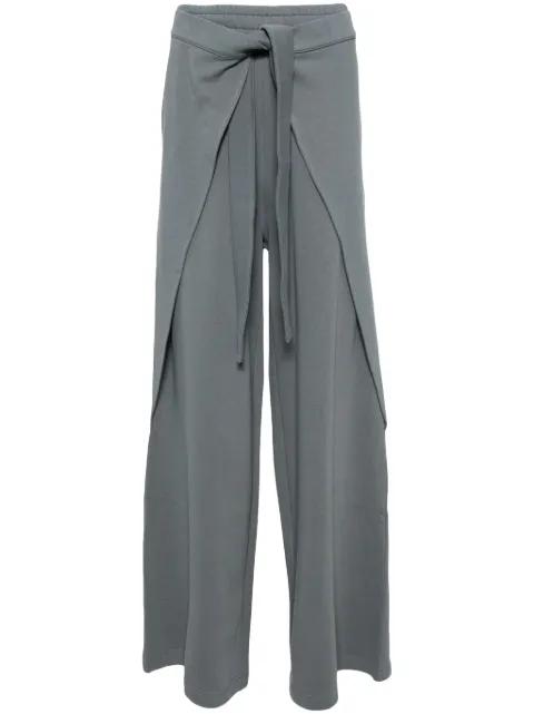 tied-waist track pants by QASIMI